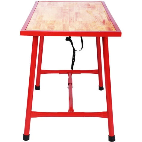 WILTEC Établi Pliable Table D’atelier Pliante Surface De Montage 120x62,5 Cm Table De Travail Bois – Image 2
