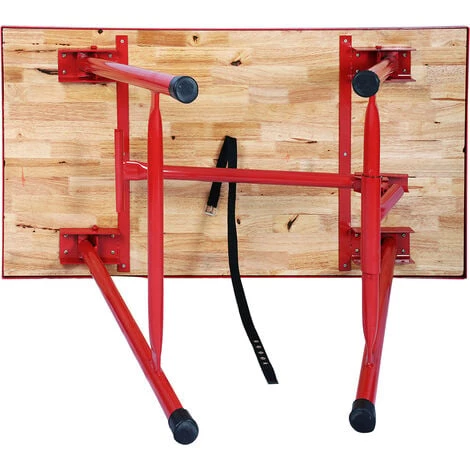 WILTEC Établi Pliable Table D’atelier Pliante Surface De Montage 120x62,5 Cm Table De Travail Bois – Image 4