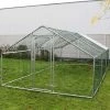 WILTEC Enclos Extérieur Volière Poulailler Clapier De Lapin Petite Cage Pour Animaux 4x3x2m Auvent