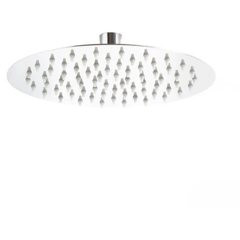 WILTEC Pommeau De Douche Rond 20 Cm Pomme Jet De Pluie Rainshower Tête De Douche Acier Inoxydable