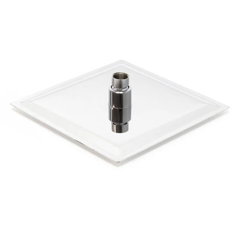 WILTEC Pommeau De Douche Carré 20x20cm Tête De Douche Jet Effet Pluie Rainshower Acier Inoxydable – Image 3