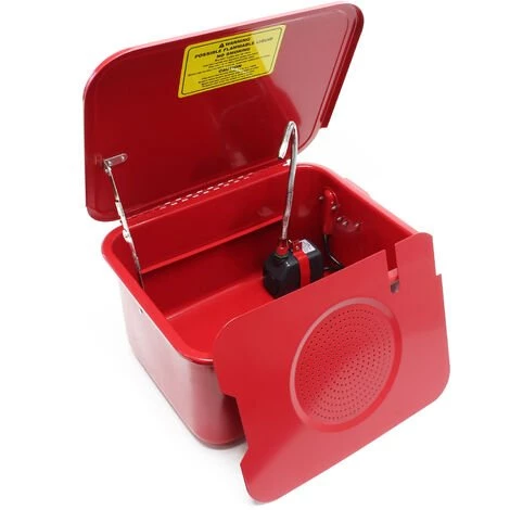 WILTEC Fontaine De Dégraissage Nettoyage De Pièces Mécaniques Bac De Lavage 13l Avec Pompe Garage Atelier – Image 2