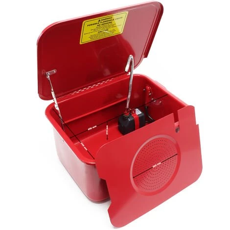 WILTEC Fontaine De Dégraissage Nettoyage De Pièces Mécaniques Bac De Lavage 13l Avec Pompe Garage Atelier – Image 3