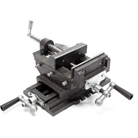 WILTEC Étau De Fraisage 2 Axes 200 Mm Perceuse à Tarauder Table Croisé Établi Étau Machine Outil Atelier