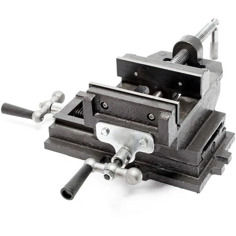 WILTEC Étau De Fraisage 2 Axes 200 Mm Perceuse à Tarauder Table Croisé Établi Étau Machine Outil Atelier – Image 2