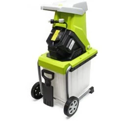 WILTEC Broyeur Végétaux électrique 2500W Déchiqueteur Jardin Branche Coupe 40mm Bac Ramassage Mobile