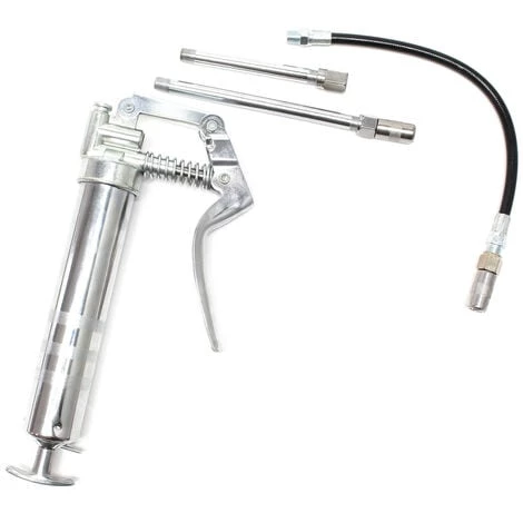WILTEC Mini Pompe à Graisse 90ml 3 Embouts Inclus Pour Un Dosage Précis Pression De Service 137,9 Bars – Image 2