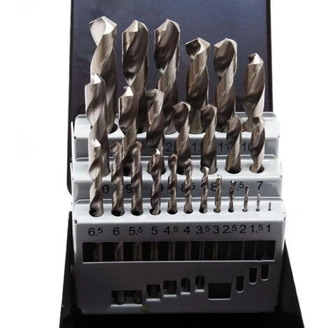 WILTEC Jeu De 25 Forets Hélicoïdaux En Acier SS-G Foret Perçage De Métal Bois Plastique 1- 3mm Mèche Set – Image 3