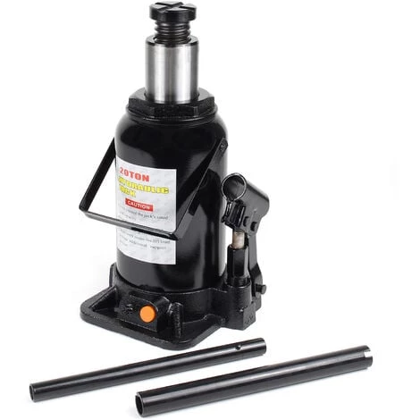 WILTEC Cric Bouteille Hydraulique 20T Vérin De Levage Avec Fonction Descente Lente, 244-449 Mm