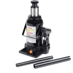 WILTEC Cric Bouteille Hydraulique 12T Vérin De Levage Avec Fonction Descente Lente, 215-400 Mm