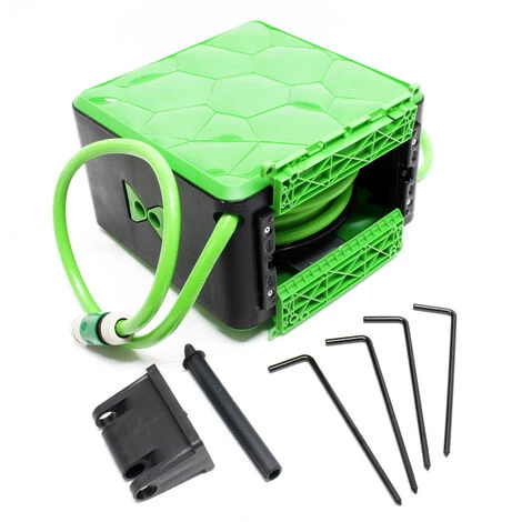 WILTEC Dévidoir Enrouleur Automatique De Tuyau 20 M Arrosage De Jardin Tambour à Tuyau – Image 3