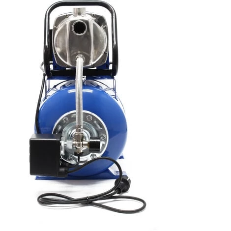WILTEC Station Eau Domestique Pressostat & Réservoir à Vessie 1200 W 3400l/h 19l Puissance De Pompe Jardin – Image 5