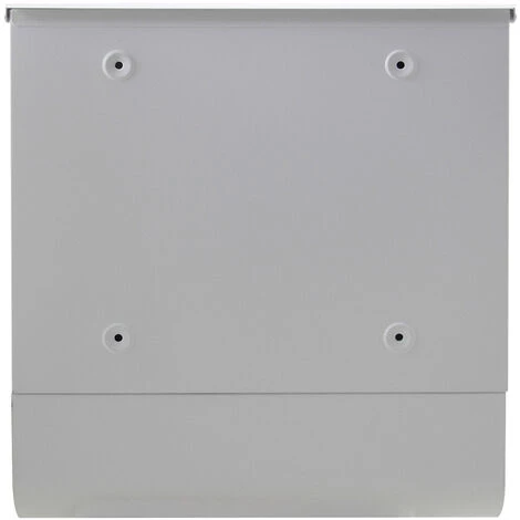 WILTEC Boite Aux Lettres Avec Porte-journaux Blanc Revêtement Poudre Montage Au Mur Avec 2 Clés Courrier – Image 3
