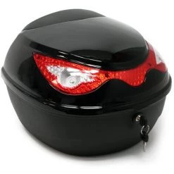 WILTEC Top Case 22L Noir Coffre Pour Moto Roller Scooter Quad Valise Espace Rangement Moto Porte-bagage
