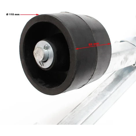 WILTEC Support Bateau Avec Rouleaux De Quille Aide Manoeuvre 111cm Charge 800kg Largeur De Bateau 80-124cm – Image 3