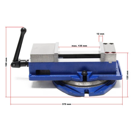 WILTEC Étau De Précision Machine Largeur De Mâchoires 100mm Pivotant Outil De Maintien Établi Atelier – Image 4