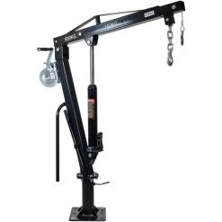 WILTEC Grue De Levage Pick Up Charge 500 Kg Avec Treuil Tête Pivotante 360° Socle Massif Ancrage Au Sol