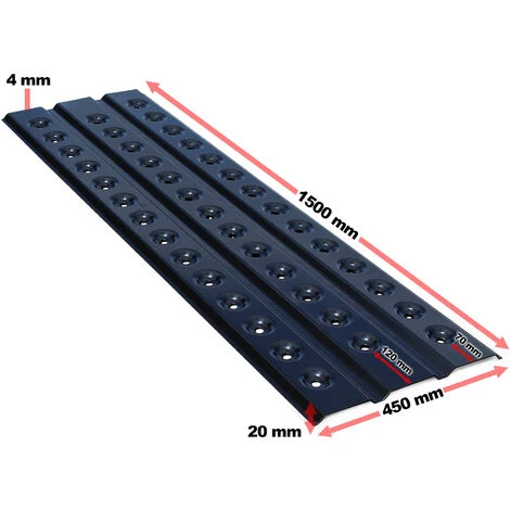 WILTEC Jeu De Plaque De Désensablage 150x45 Cm Alumium Désenlissement Aide Dégagement Extraction Sable SUV – Image 3