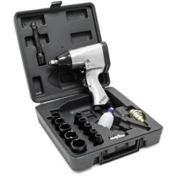 WILTEC Clé à Chocs Pneumatique Jeu 17 Pièces 320Nm Air Comprimé Visseuse Pneumatique Tournevis Accessoires