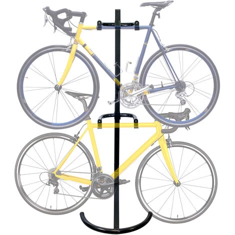 WILTEC 2x Béquille 2 Vélos 90kg Peu Encombrant Système D’accrochage Avec 2 Bras D’appui Réglable Support – Image 2