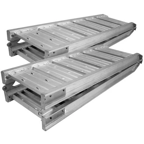WILTEC 2x Rampe De Chargement Moto ATV Quad Pliable Aluminium Rail Collision 182cm 400kg – Image 2