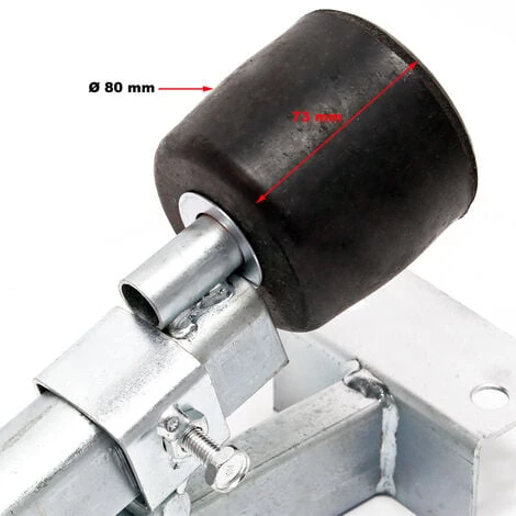 WILTEC Porte-bateau Avec Rouleaux De Quille Jusqu’à 500 Kg Aide à La Manoeuvre Embarcation Chargement – Image 3