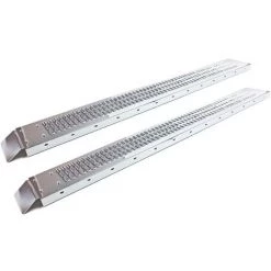 WILTEC 2x Rampe De Chargement Acier Galvanisé Moto ATV Quad Rail Collision 160x22.5x4.5cm 400kg