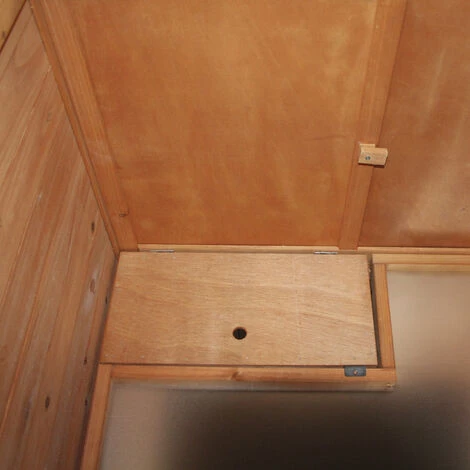 WILTEC Clapier Lapins Clapier Lièvres Avec Enclos Au Niveau Inférieur Bois D’épicéa Toit En Bitume Étable Petits Animaux – Image 3