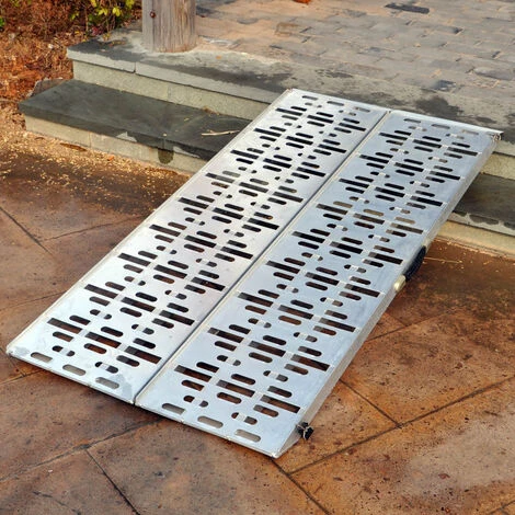 WILTEC Rampe Pour Fauteuil Roulant Rampe De Chargement Aluminium 151 Cm 270kg – Image 5