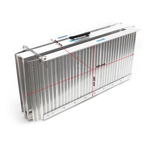 WILTEC Rampe Pour Fauteuil Roulant Rampe De Chargement 2x Pliable Aluminium 122cm 270kg Rampe Valise – Image 3