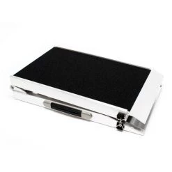 WILTEC Rampe D'accès Pour Chiens Rampe Pour Animaux 1x Pliable Alu Surface Antidérapante 214 X 38 Cm 115kg