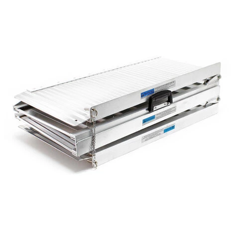 WILTEC Rampe Pour Fauteuil Roulant Rampe De Chargement 2x Pliable Aluminium 183cm 270kg Rampe Valise