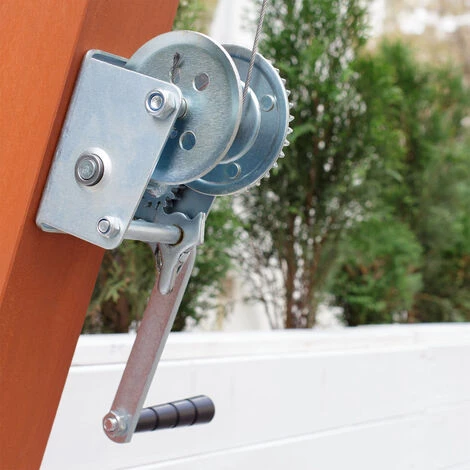 WILTEC Treuil à Câble Manuel De Halage Charge Max. 900kg 10m Rapport De Transmision 4.1 8:1 Bateau Auto – Image 2