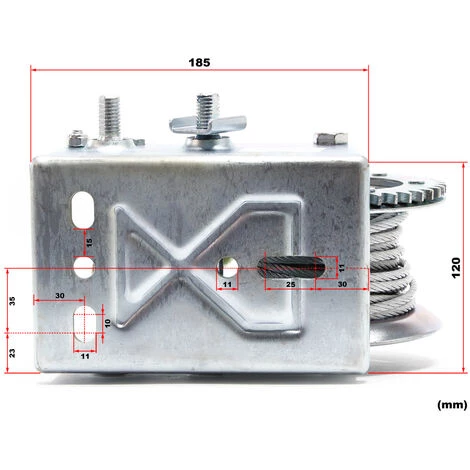 WILTEC Treuil à Câble Manuel De Halage Charge Max. 900kg 10m Rapport De Transmision 4.1 8:1 Bateau Auto – Image 5