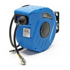 WILTEC Enrouleur Automatique Tuyau à Air Comprimé 10m+1m Support Mural Pivotable 180° Dévidoir Pneumatique