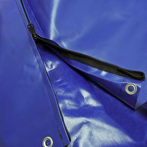 WILTEC Bâche De Protection Remorque 2075x1140x900 Mm Fermeture à Glissière Courroie En Caoutchouc Housse – Image 3