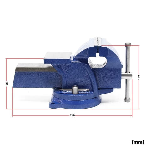 WILTEC Étau D’atelier Heavy Duty 75 Mm Mâchoire De Serrage & Enclume Pour Contrainte Importante Établi – Image 2