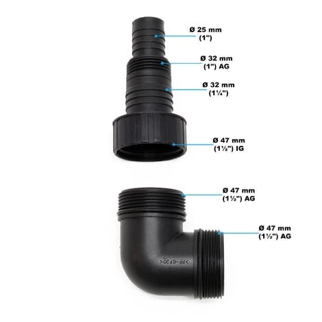 WILTEC Pompe Eaux Usées De 5000l/h 250W Hauteur De Refoulement 6m Particules Jusqu'à Ø5mm Pompe Drainage – Image 5
