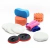 WILTEC Kit Pour Machine à Polir 19 Pcs. Éponges De Polissage 150mm & 180 Mm Accessoire Pour Polisseuse