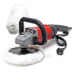 WILTEC Machine à Polir Meuleuse 1200 W Puissance Jusqu’à 3000 T/min Polisseuse Avec 6 Niveaux Et 2 Patins