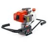 WILTEC Tarière Thermique Essence 3 CV 2,2kW 63cc Usage Pour 2 Personnes Perceuse Sol Foreuse à Moteur