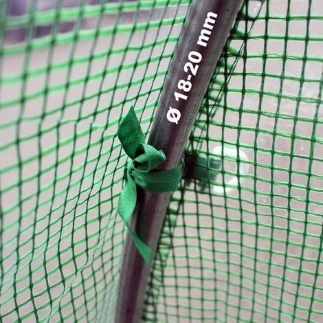 WILTEC Serre De Jardin Tunnel 300×200x200cm Châssis Avec Glissière Fermeture Éclair Et Fenêtres Platebande – Image 4