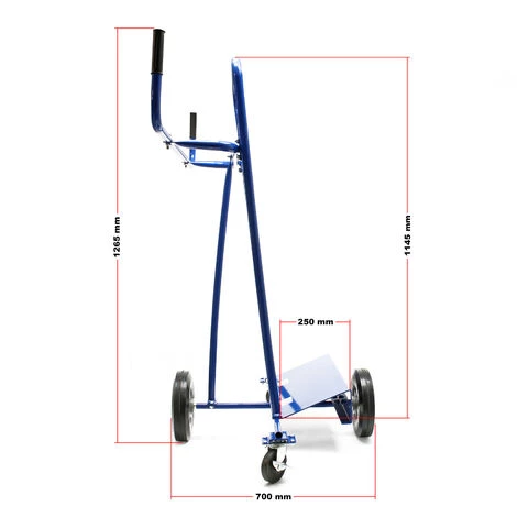 WILTEC Chariot Porte-panneaux 340 kg Max. 4 Roues Transport Plaques Larges Planches Manutention Atelier – Image 3