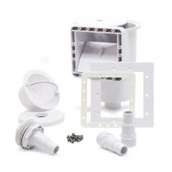 WILTEC Set Écumeur Et Buse D'entrée Pour Piscine Skimmer Intégré Et Grand Panier Récupération Saletés