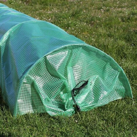 WILTEC Serre Sol Tunnel 300x65x45cm Avec Film Grillagé PE De Protection Des Semis Intempéries Rayons UV – Image 3