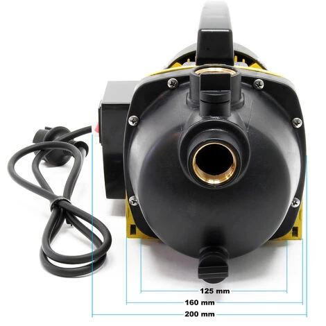 WILTEC Pompe De Jardin 3800l/h 1200W Poignée De Transport & Vis De Purge Hauteur De Débit 48m Eau Douce – Image 5