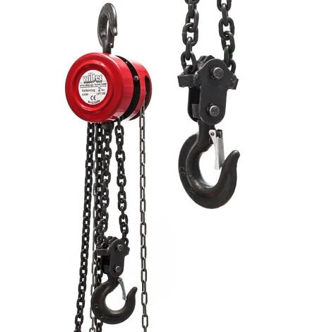 WILTEC Palan à Chaîne 2t Longueur De Chaîne 3m Levage Simple De Charges Sylviculture Industrie Atelier