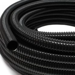 WILTEC Tuyau Spiralé De Refoulement 10m Noir Flexible Débit 19mm (3/4") Avec Spirale De Renforcement