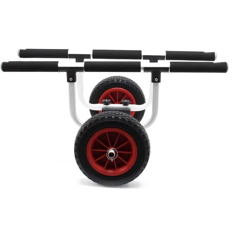 WILTEC Chariot De Transport Alu 90kg Pour Kayak Canoë Avec Grande Roue PU Ø26cm & Largeur Réglable – Image 4