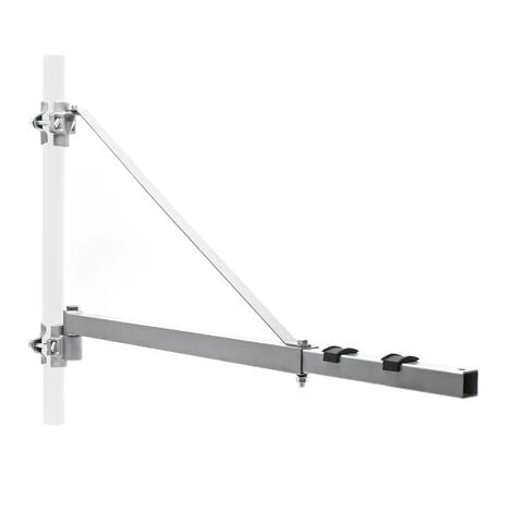 WILTEC Bras Pivotant Levage Palan Support 600g 110cm Treuil Câble Potence Fixation